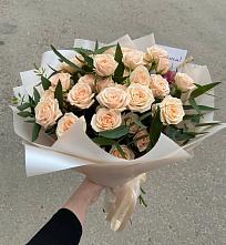 Букет Кремовые розы Латте в Аббакумово