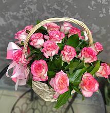Цветочная композиция из Розы в корзине #REPLACE_PRED# Аббакумово